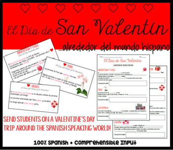 Preview of El Día de San Valentín - Valentine's Day (around the Spanish speaking world)!