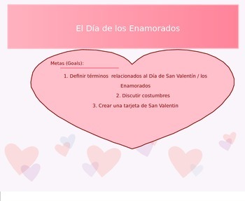 Preview of El Dia de los Enamorados (Valentine's Day)