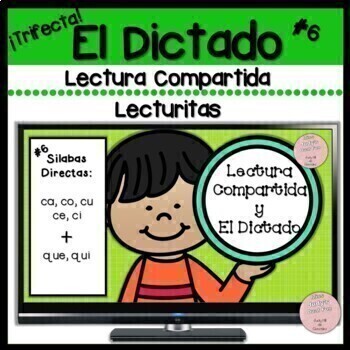 Preview of El Dictado #6 silabas ca, co, cu, ce, ci, que, qui Spanish spelling activities