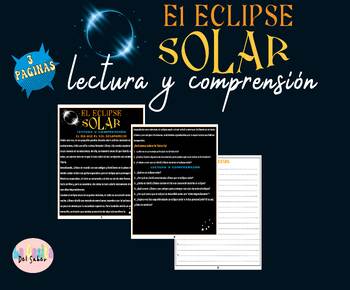 Preview of El Eclipse Solar Pasaje de lectura | Solar eclipse lecturas de comprension