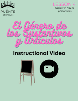 Preview of El Género (Sustantivos y Artículos) - Instructional video - Lesson 4