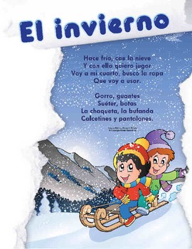 Preview of Spanish Winter Clothes Song - Flashcards