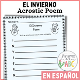 El Invierno Acrostic Poem Christmas Activities in Spanish