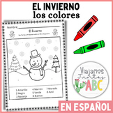 El Invierno Color by Number Winter and Christmas Activitie