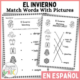 El Invierno Match Words With Pictures - Winter Spanish Activities