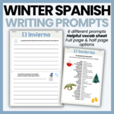 El Invierno Winter Themed High School Spanish Free-Write W