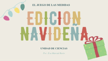 Preview of El Juego de Medidas: Edición Navideña (Google Slide, Touch-Friendly Activity)