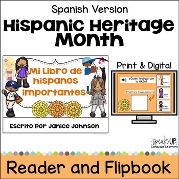 Preview of Spanish Hispanic Heritage Month Herencia Hispana Readers & Flip book