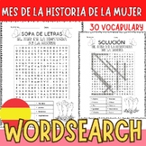 El Mes de la Historia de la Mujer Word Search - Spanish wo