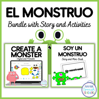 Preview of El Monstruo - Monster Parts of the Body Activities in Spanish