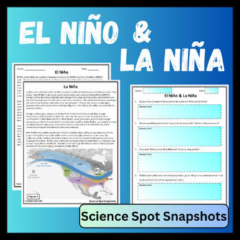 Preview of El Niño & La Niña Reading Comprehension Print and Digital Resources