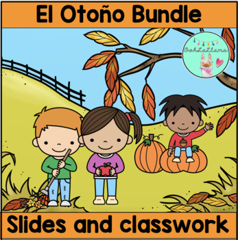 Preview of El Otoño Bundle: Fall-themed Classwork and Printables for Spanish Elementary