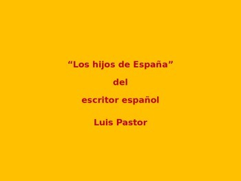 Preview of El PowerPoint: Análisis de la canción: Los hijos de España