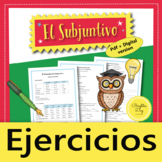El Presente de Subjuntivo: 22 exercises, Spanish, Pdf and 