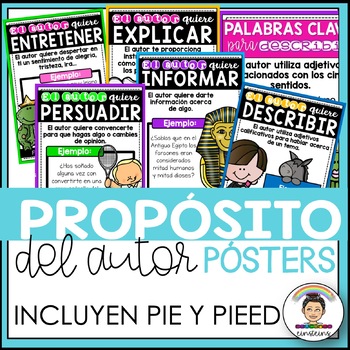 Preview of El Propósito del autor/ Author's Purpose POSTERS