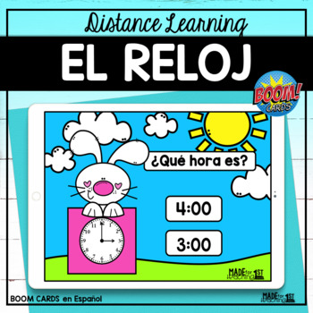 Preview of El Reloj - Spanish Boom Cards/Distance learning