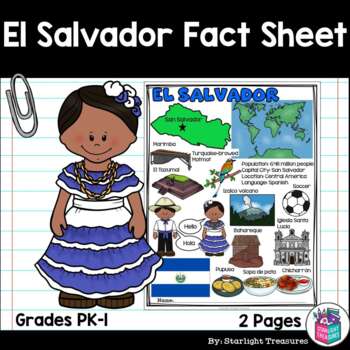 Preview of El Salvador Fact Sheet for Early Readers