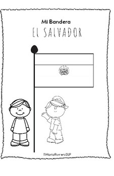 El Salvador Flag Coloring Sheet by Maria Romero SLP | TPT