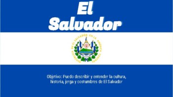 Preview of El Salvador Presentation & Worksheets (Spanish)