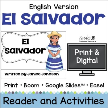 Preview of El Salvador Country Study Reader & Activities Print & Digital with Audio English