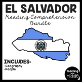 El Salvador Reading Comprehension Worksheet Bundle Country