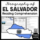 Geography of El Salvador Reading Comprehension Worksheet C