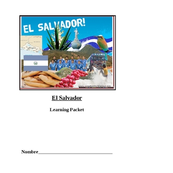 Preview of El Salvador Student Learning Packet