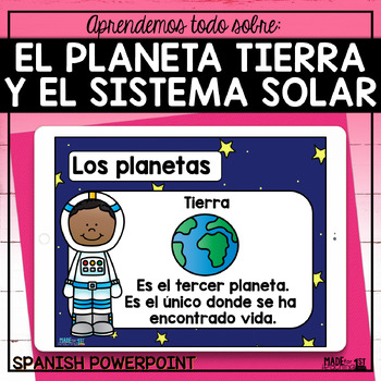 Preview of El Planeta Tierra y el  Sistema Solar |  Spanish PowerPoint