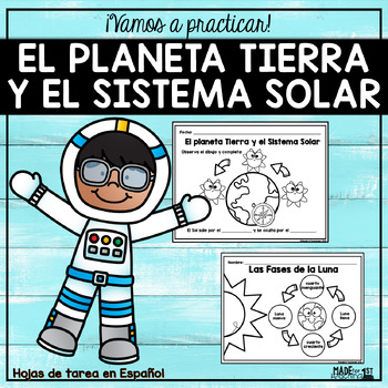 Preview of El Planeta Tierra y El Sistema Solar | Spanish Worksheets