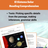 El Sistema Solar/The Solar System Reading Comprehension Wo