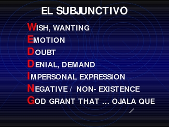 Preview of El Subjuntivo
