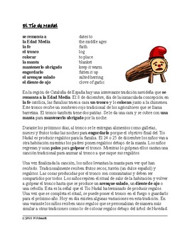 Preview of El Tío de Nadal Lectura: Spanish Christmas Reading on Catalan Yule Log