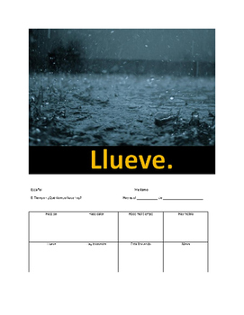 Preview of El Tiempo / Que tiempo hace - Starter Spanish 1 - Weather - Presentation & Notes