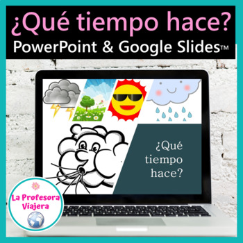 Preview of The Weather in Spanish / ¿Qué Tiempo Hace? PowerPoint and Google Slides