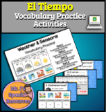 El Tiempo Weather & Seasons Vocabulary Practice - Spanish 