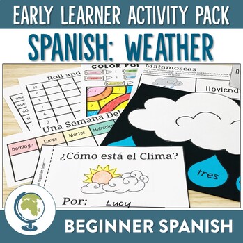 Preview of El Tiempo Weather in Spanish Beginner Activity Pack