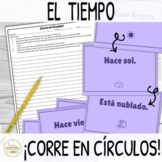 El Tiempo Weather in Spanish ¡Corre en Círculos! Worksheet