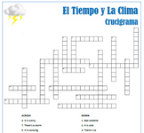 El Tiempo y La Clima: Spanish Weather Puzzles Pack