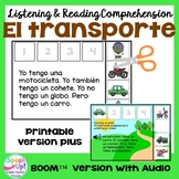 Transporte | Transportación Reading Comprehension Print & 
