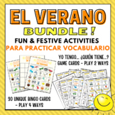 El Verano En Español Summer Vocabulary in Spanish Games an