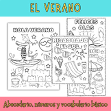 El Verano Páginas de Colorear | Summer Coloring Pages in Spanish