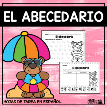 Preview of El abecedario - Spanish Alphabet Worksheets
