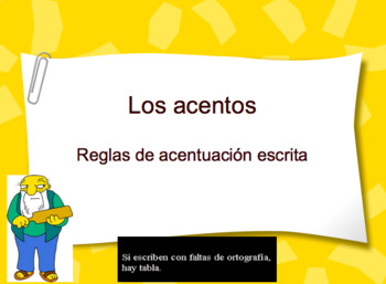 Preview of El acento escrito Lesson PowerPoint with Practice