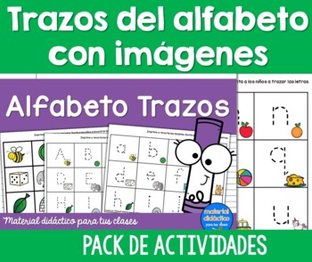 Preview of El alfabeto- lenguaje- trazos- gratis. Spansih