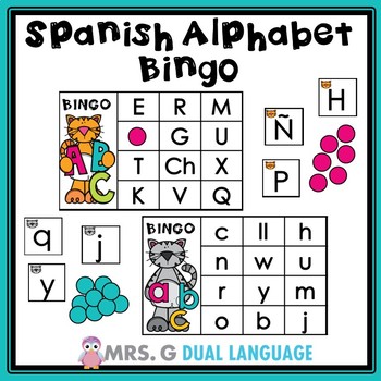 spanish alphabet bingo game juego del abecedario by mrs g dual language