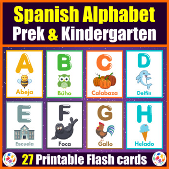 El alfabeto. Spanish Alphabet letters Flashcards for Prek ...