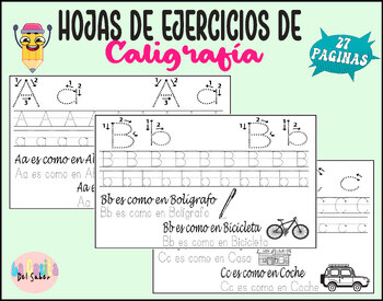 Preview of El alfabeto Spanish Alphabet (tracing and reading ) Caligrafía para niños