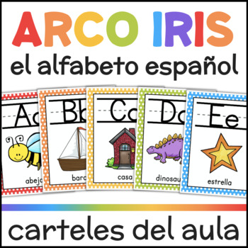 ABC Alphabet & Spanish Alfabeto Poster Set 2 Pack Lam... Español Abecedario