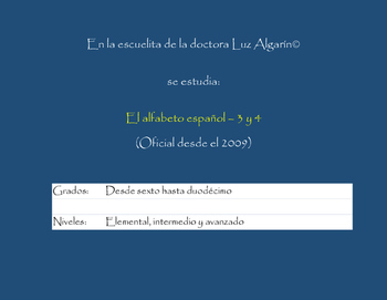 Preview of El alfabeto español y canciones 3 y 4
