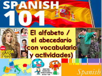 Preview of El alfabeto o abecedario en español | Spanish Alphabet Presentation Lesson Quiz